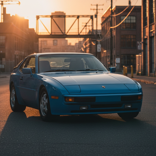 Porsche at dusk